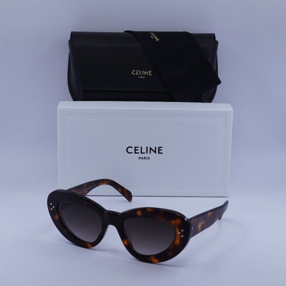 Celine CL40320U 52F Cat Eye Sunglasses – Dark Havana - Picture 1 of 8